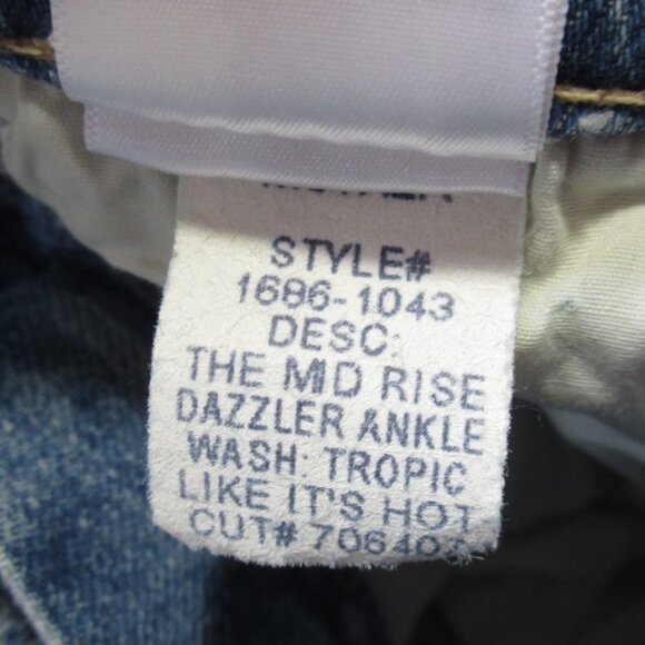 NWT Mother Mid Rise Dazzler Ankle in Tropic Like It's Hot Crop Stretch Jeans 28 - Picture 6 of 7